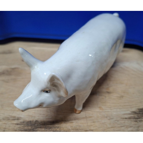 409 - BESWICK BERKSHIRE BOAR, MARKED TO UNDER-SIDE 