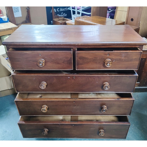 445 - Antique Mahogany 2/3 chest of drawers