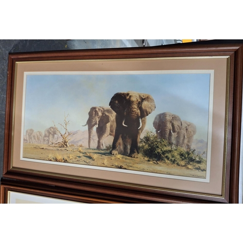 251 - Two large, framed David Shepherd (1931-2017) wild animal prints, one a pencil signed, limited editio... 