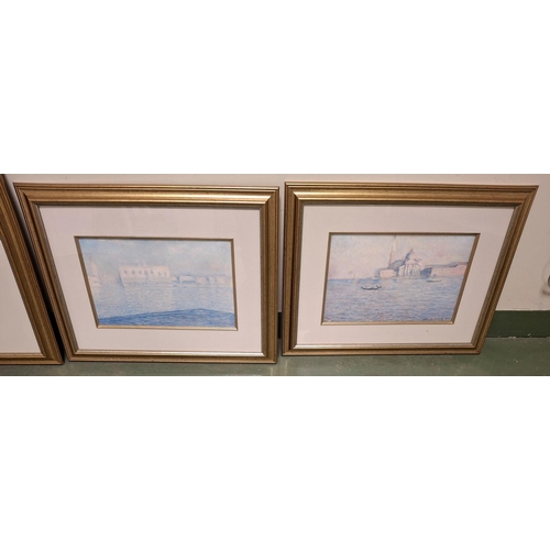 496 - Two pairs of well framed prints, all after Claude Monet (4)