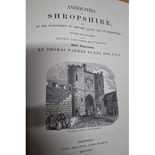 500 - ANTIQUITIES OF SHROPSHIRE From an old Manuscript of Edward Lloyd, Esq. of Drenewydd, Revised and Enl... 