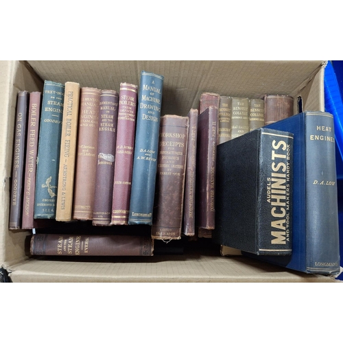 503 - Box full of late Victorian and Edwardian hardback books all relating to engineering in various forms... 