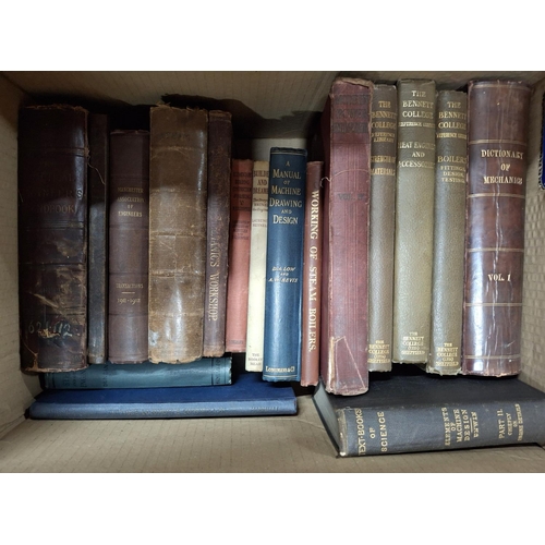 503 - Box full of late Victorian and Edwardian hardback books all relating to engineering in various forms... 