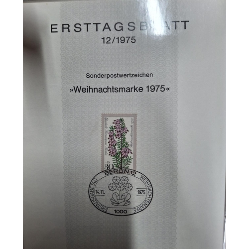 210 - Special green German album containing a complete set of used 1975-1978 West German stamps with offic... 