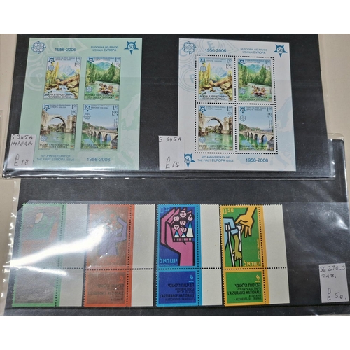 217 - Large quantity of dealer cards all containing Israel mint 20thC stamps and sets, good values (Qty)