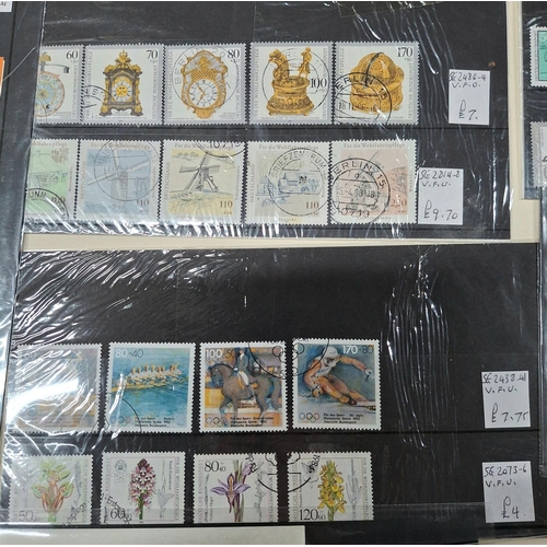 219 - Large quantity of dealer cards (20+) all containing Germany mint & used 20thC stamps and mini-sheets... 