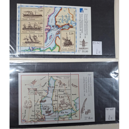 224 - 12 dealer sheets containing mint unmounted sets and mini-sheets of French Island territories, good v... 