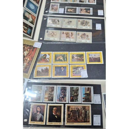 225 - 7 dealer cards of mint and used Brazil 20thC mini-sheets and sets together with 12 mint unmounted se... 