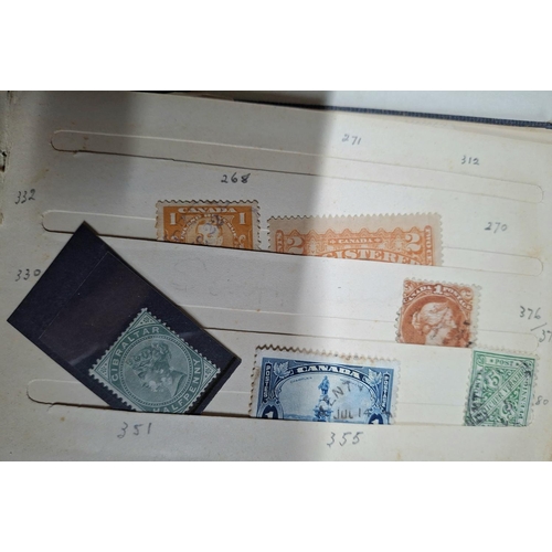 237 - Collection of dealer cards of mint and used various world stamps together with a small album with a ... 