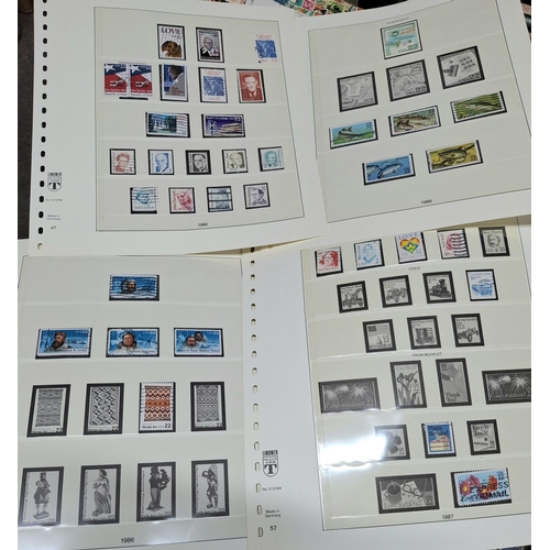 241 - Box containing USA used sets and part sets on specially printed dealers pages together with a large ... 