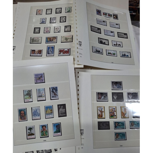 241 - Box containing USA used sets and part sets on specially printed dealers pages together with a large ... 