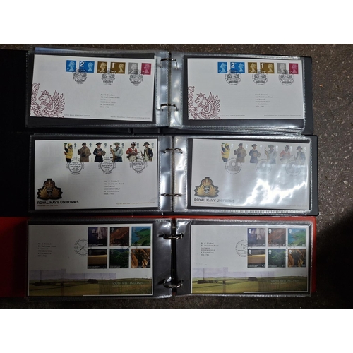 245 - Five albums containing GB QEII FDCs mainly early 2000s (Qty)