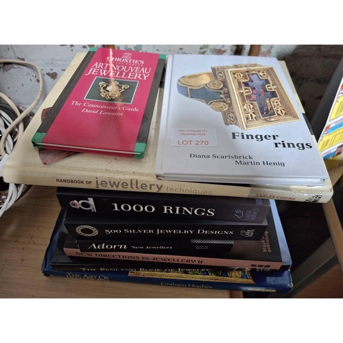 270 - Quantity of hard-back books relating to jewellery & ring design and making (Qty)