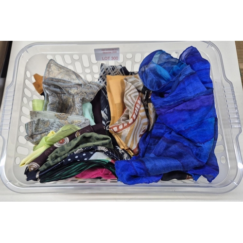 300 - Box of lady's silk scarfs (Qty)