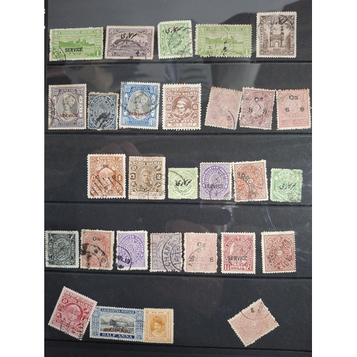 370 - Two double-sided hagner sheets containing 19th and early 20thC Indian states, mainly used, INDORE, G... 