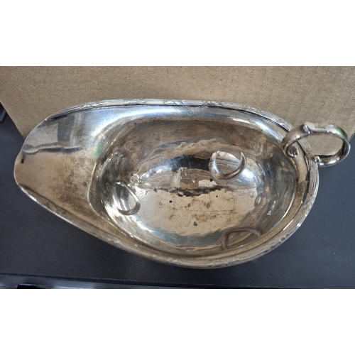 13 - Birmingham 1917 silver sauce boat,

approx 95 grams