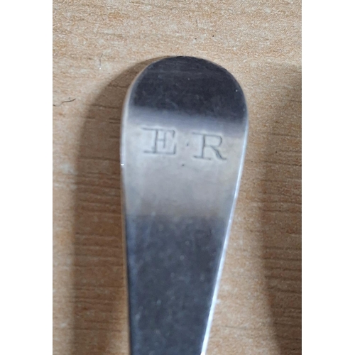 17 - A SET OF SIX HALLMARKED GEORGIAN SILVER TEASPOONS ALL INITIALLED 