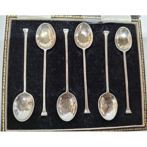 23 - Cased set of six, Birmingham 1925 hallmarked 