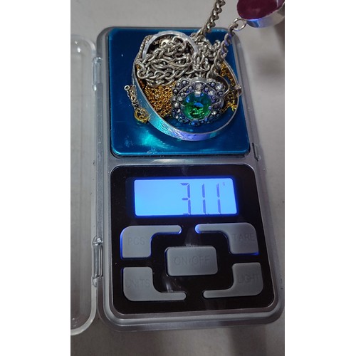 35 - Collection of chains and a ring, all 925 Silver, 31 grams gross (Qty)