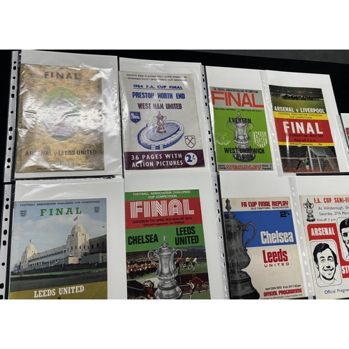 111 - 12 Football cup final programs some from the 60/70s including Leicester v Manchester United and Pres... 