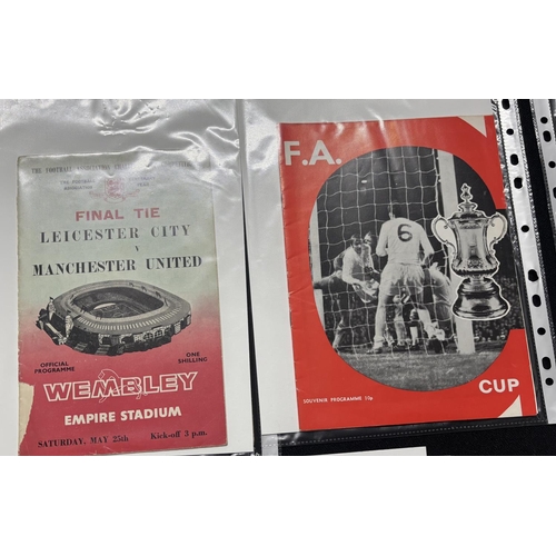 111 - 12 Football cup final programs some from the 60/70s including Leicester v Manchester United and Pres... 