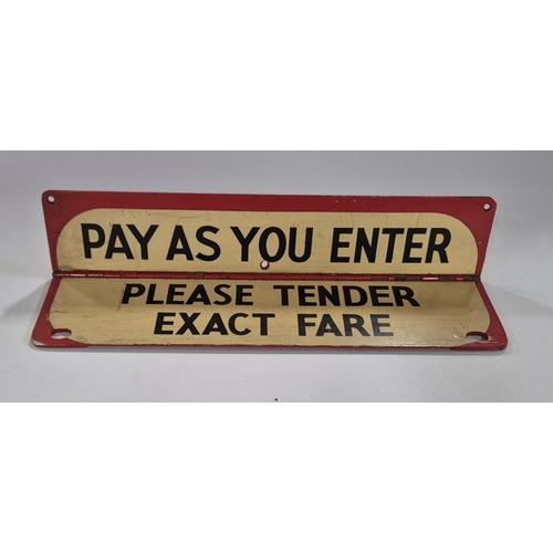 148 - Old metal bus or train sign 