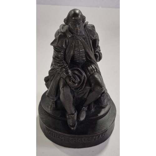 153 - Small, bronzed William Shakespeare figurine