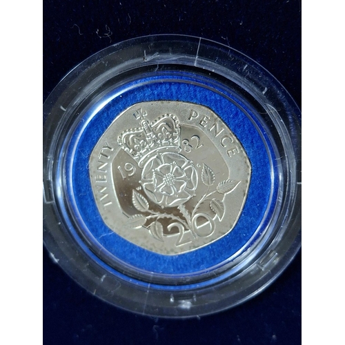 169 - Cased Royal Mint, 1982 sterling silver piedfort twenty pence,

Limited edition - 25,000             ... 