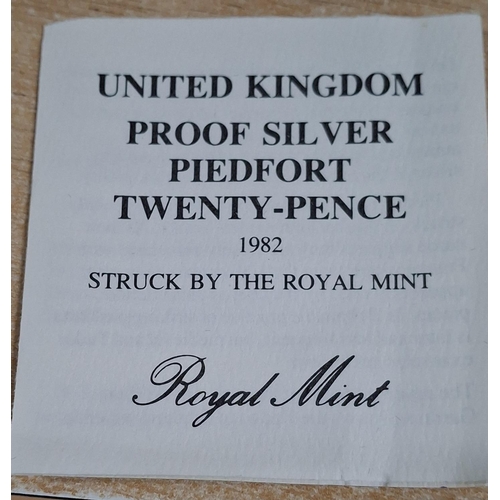 169 - Cased Royal Mint, 1982 sterling silver piedfort twenty pence,

Limited edition - 25,000             ... 