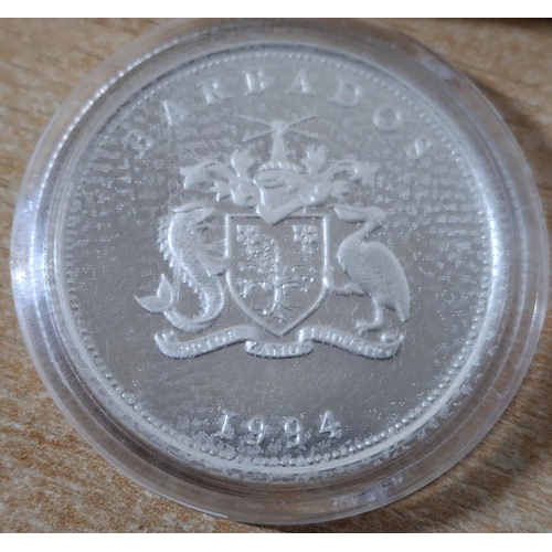 172 - 1994 Barbados silver $1 