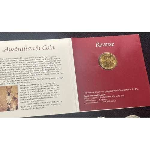 174 - Australian Pound coin with 12 50ps and 1 UK 50p