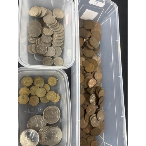 182 - 3 Tubs of coins including Churchills