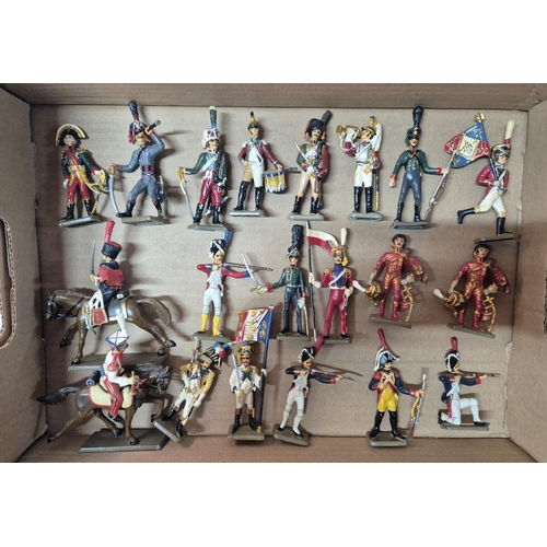 202 - Collection of vintage lead soldiers, Napoleonic era, mainly infantry, some Cavalry (Qty)