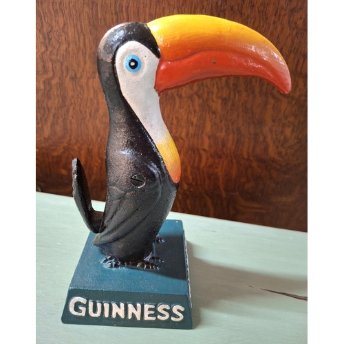 220 - A CAST GUINNESS TOUCAN,

approx 25cm tall