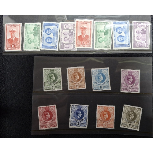 271 - Eight mint and unused stamps and sets on dealer cards, all containing KGV stamps, blocks and sets (Q... 