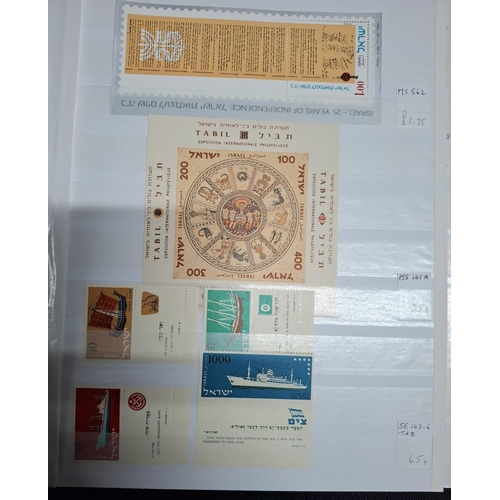 273 - Blue stock book containing a large quantity of modern Israel, mint unmounted, stamps and sets (Qty)