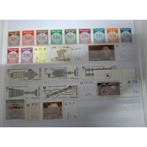 273 - Blue stock book containing a large quantity of modern Israel, mint unmounted, stamps and sets (Qty)