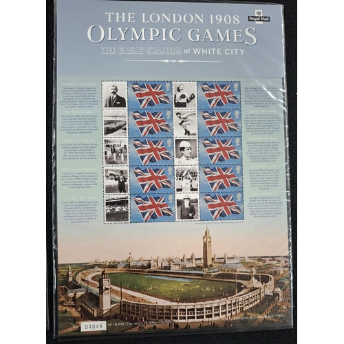 280 - Two smiler sheets, Christmas 2008 and remembering 1908 London Olympics (2)