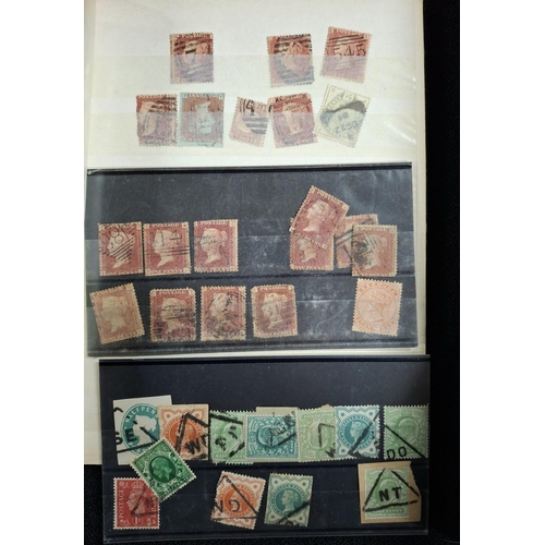 284 - Blue folder and another album containing British QV to QEII including 1d red imperfs and 2 x KGV 6d ... 