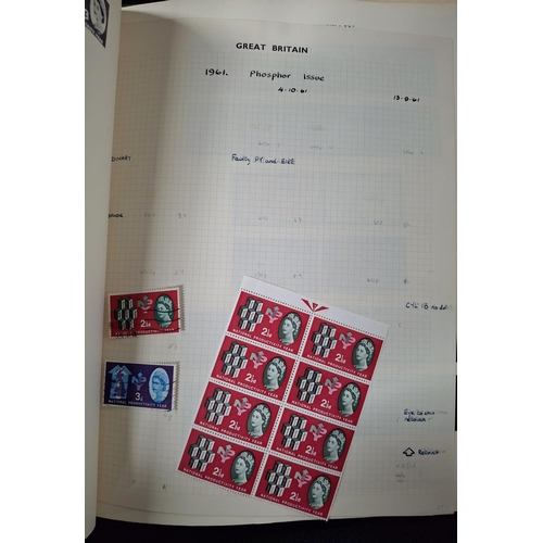 290 - Two stamp albums and loose dealer sheets containing mainly GB, New Zealand and Canada later 20thC (1... 