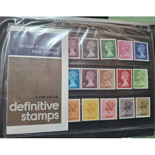 293 - Three albums of approx 55 GB stamp sets, mainly late 1970s and early 1980s (approx 55 sets)