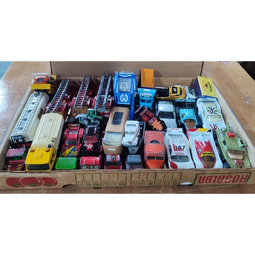 303 - Collection of Matchbox play worn toy cars, includes some Hot Wheels examples (Qty)