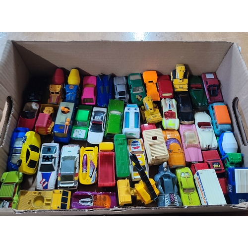 303 - Collection of Matchbox play worn toy cars, includes some Hot Wheels examples (Qty)