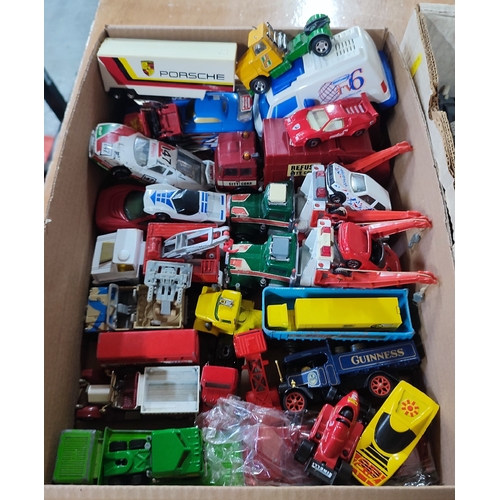 304 - Collection of various play worn toy vehicles including Matchbox etc. (Qty)