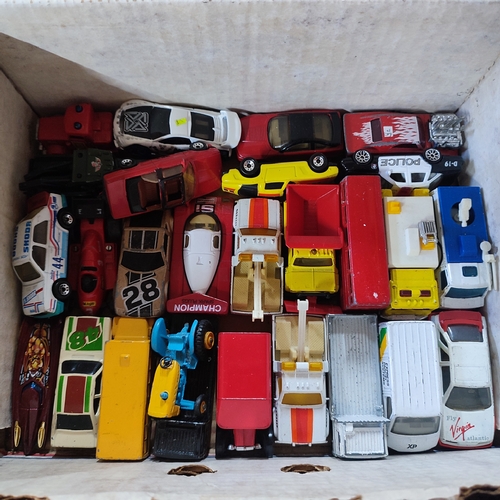 304 - Collection of various play worn toy vehicles including Matchbox etc. (Qty)