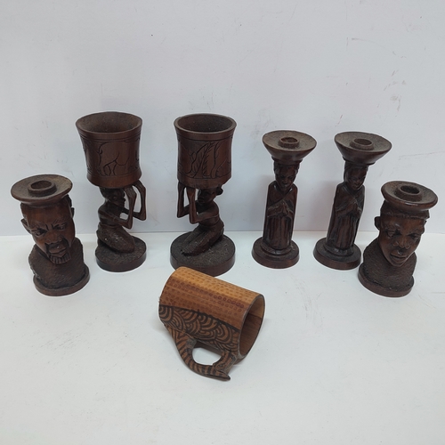 308 - Collection of good quality carved wooden African itmes from Malawi, Zimbabwe etc.(Qty)