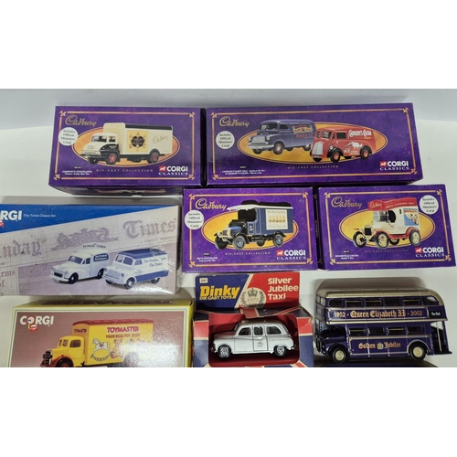 316 - Mainly Boxed Corgi cars including Cadbury and Sunday times and a Boxed Dinky