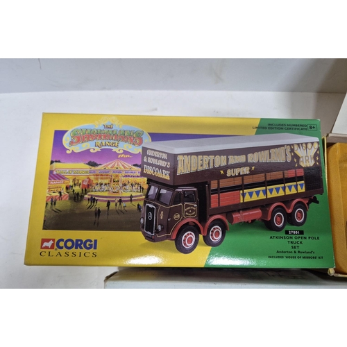 317 - 5 Boxed Corgis including Atkinson open pole set truck