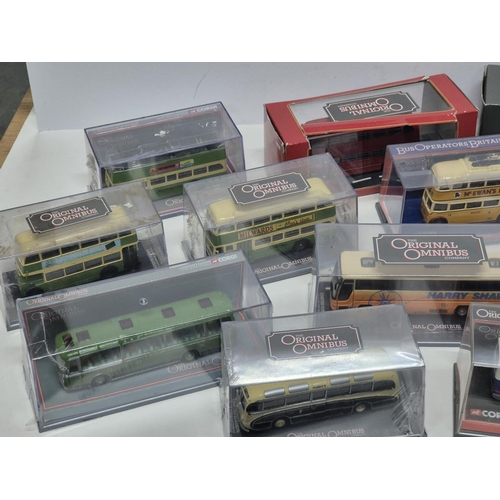 320 - 13 Boxed buses mainly Original omnibus Corgi