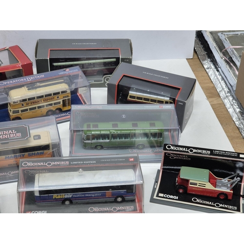 320 - 13 Boxed buses mainly Original omnibus Corgi